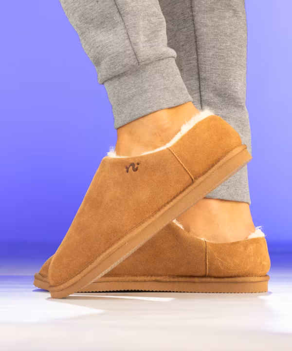 Noodles - Lodge Wool Slipper Camel