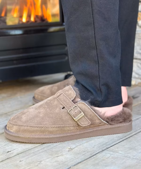 Gregers – Mantel Sheepskin Slipper Brown