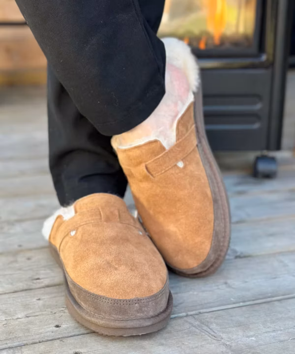 Gregers – Mantel Sheepskin Slipper Tan